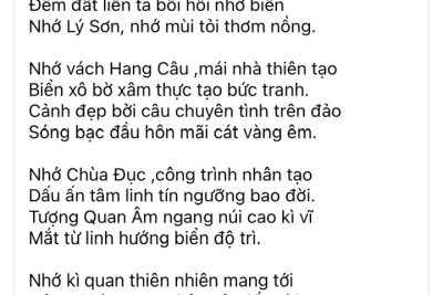 NHỚ LÝ SƠN