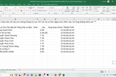 THI IOE TIẾNG ANH CẤP TRƯỜNG NĂM HỌC 2023-2024