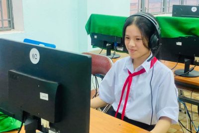 HÌNH ẢNH HỌC SINH THAM GIA THI IOE CẤP HUYỆN NĂM HỌC 2023-2024