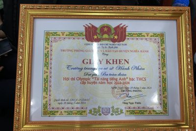 HỘI THI OLYMPIC “Tài năng tiếng Anh” cấp huyện dành cho học sinh THCS năm học 2023-2024